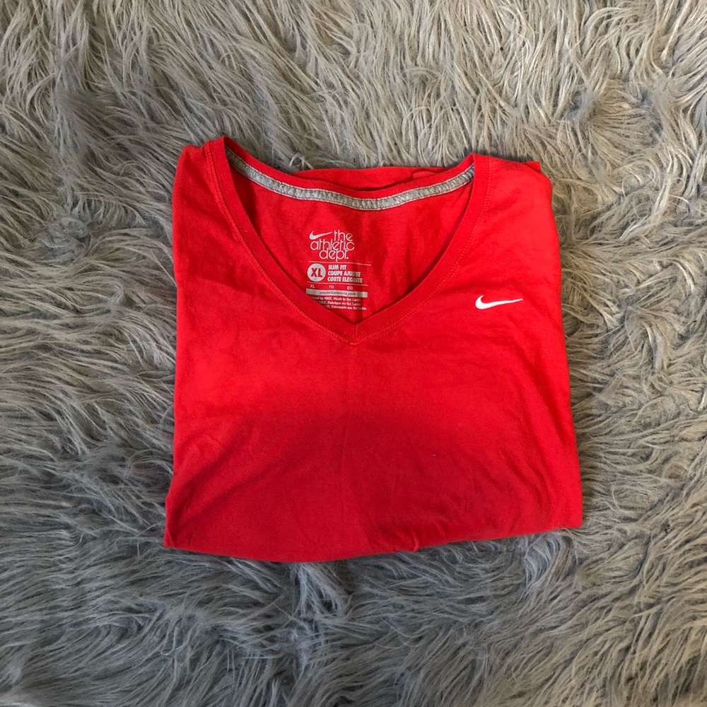 Red Long Sleeve Nike Shirt